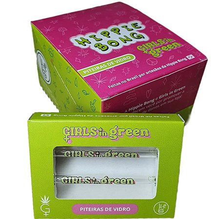 Caixa de Piteira de Vidro Girls in Green 6 display